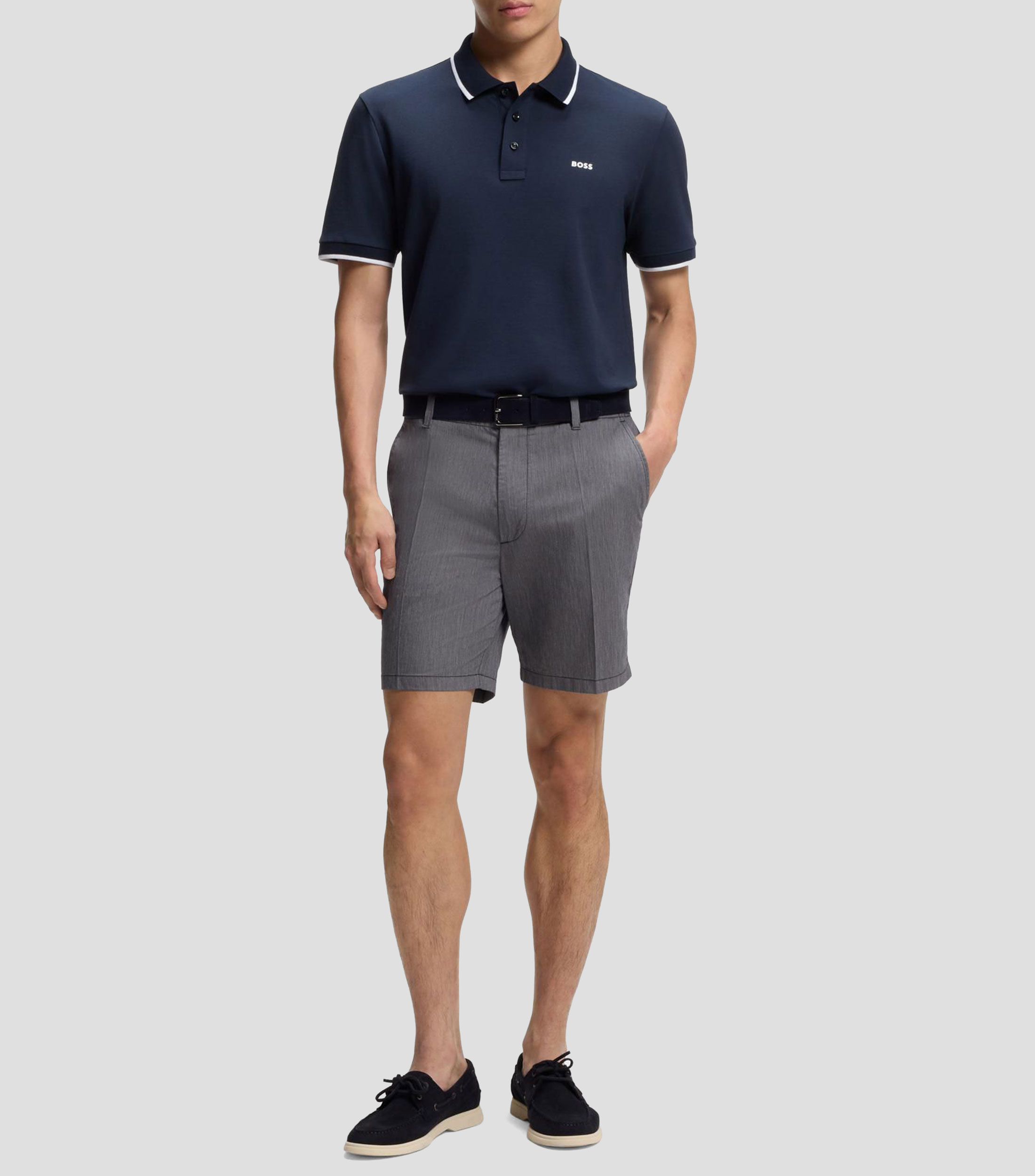 Short de algodón elástico Hombre